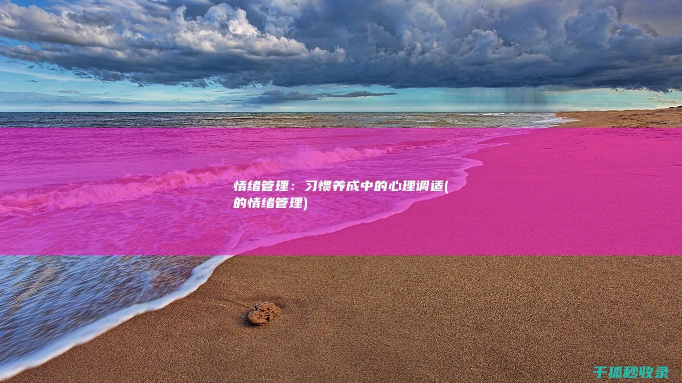 情绪管理：习惯养成中的心理调适 (的情绪管理)